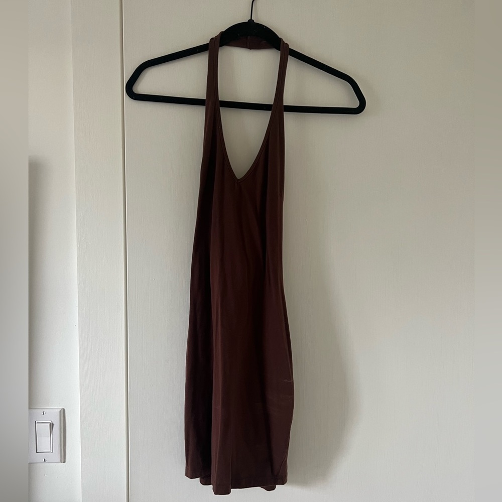 Princess Polly brown bodycon, backless dress